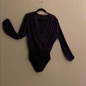 Navy Silk body suit